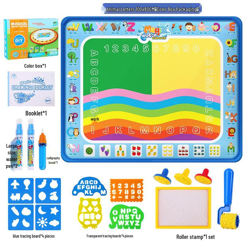 Волшебный коврик для рисования водой - 100×80см Цветное одеяло для рисования и письма для детей