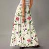 Женская повседневная складная юбка макси с цветочным принтом, высокой талией и карманом, с драпировкой