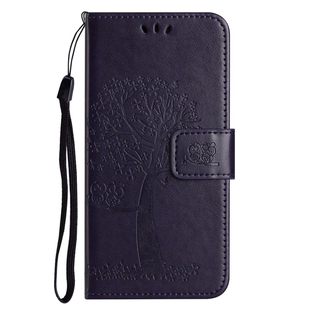For Samsung Galaxy A56 5G Case PU Leather Owl Tree Imprinted Wallet Phone Cover