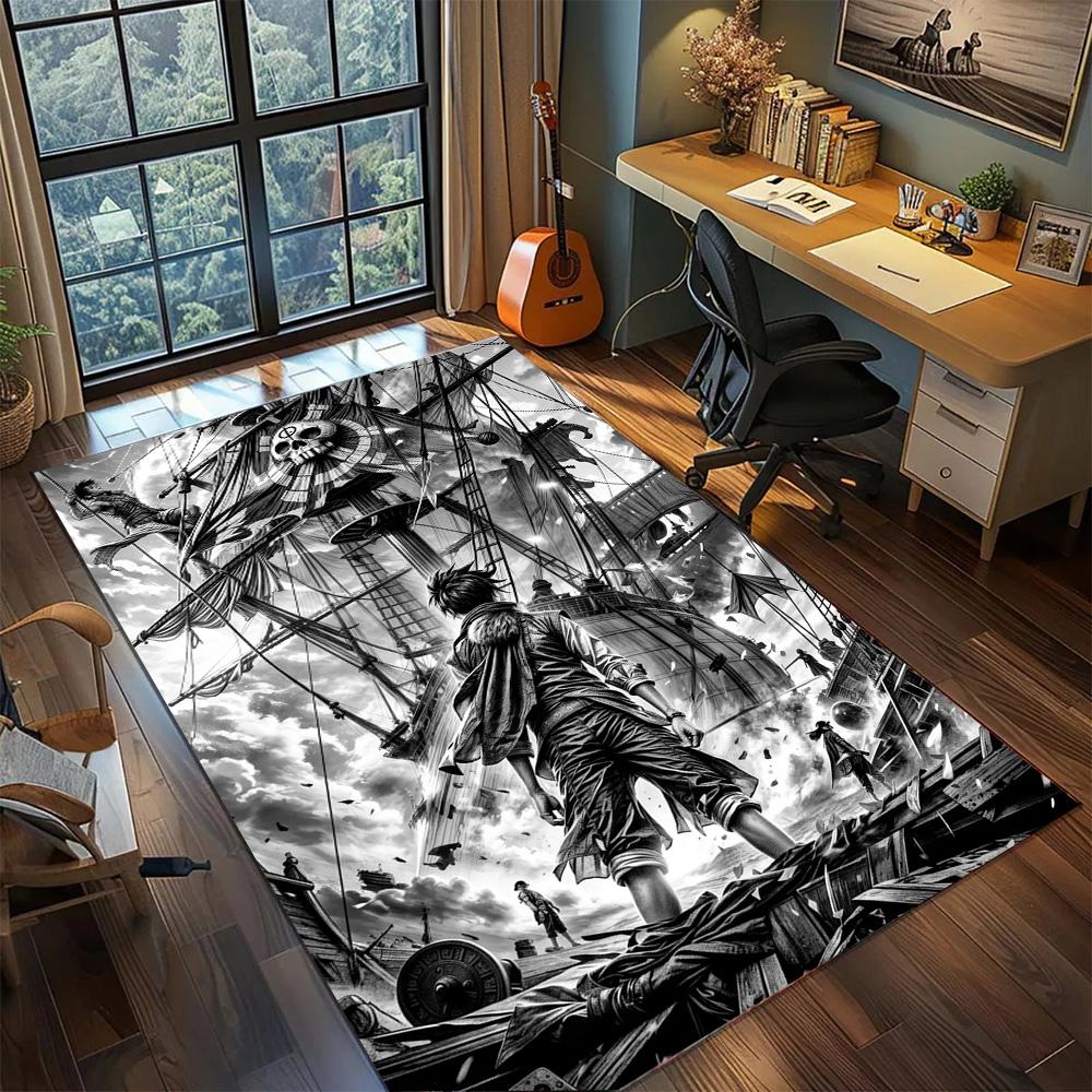 One Piece Indoor Carpet Large Area Rugs Non Slip Washable Floor Mat for Gamer Room Decoration