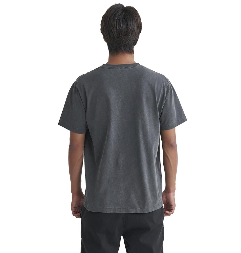 Футболка Quiksilver с обработкой пигментом из хлопка США, логотип спереди QST241008 CHC S