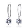 Suenos Zirconia 1 Single Hook 925 PT950 Platinum Hypoallergenic To Dangle Special Gift Case Included Earrings, Earrings, Carat, Earrings, Silver,