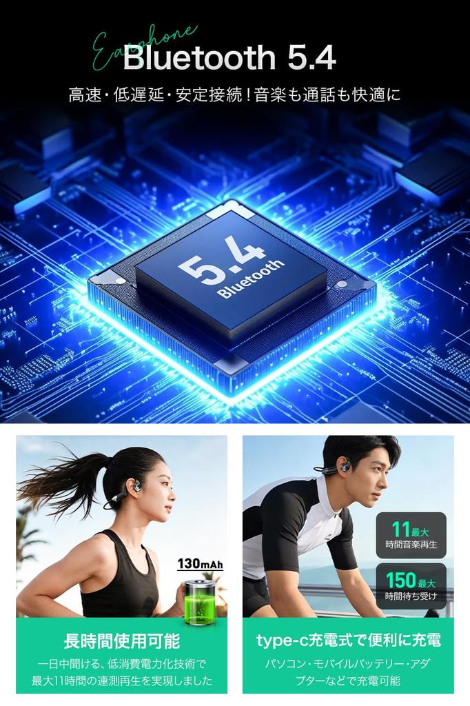 Костная проводимость Костные наушники Улучшенное качество звука Bluetooth-наушники Bluetooth Удобные Не блокируют Позволяют слышать окружающее 11 часов