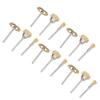 15Pcs Brass Wire Wheels Metal Grinding Rotary Tool T Shape Pen Shape Bowl Shape Brushes