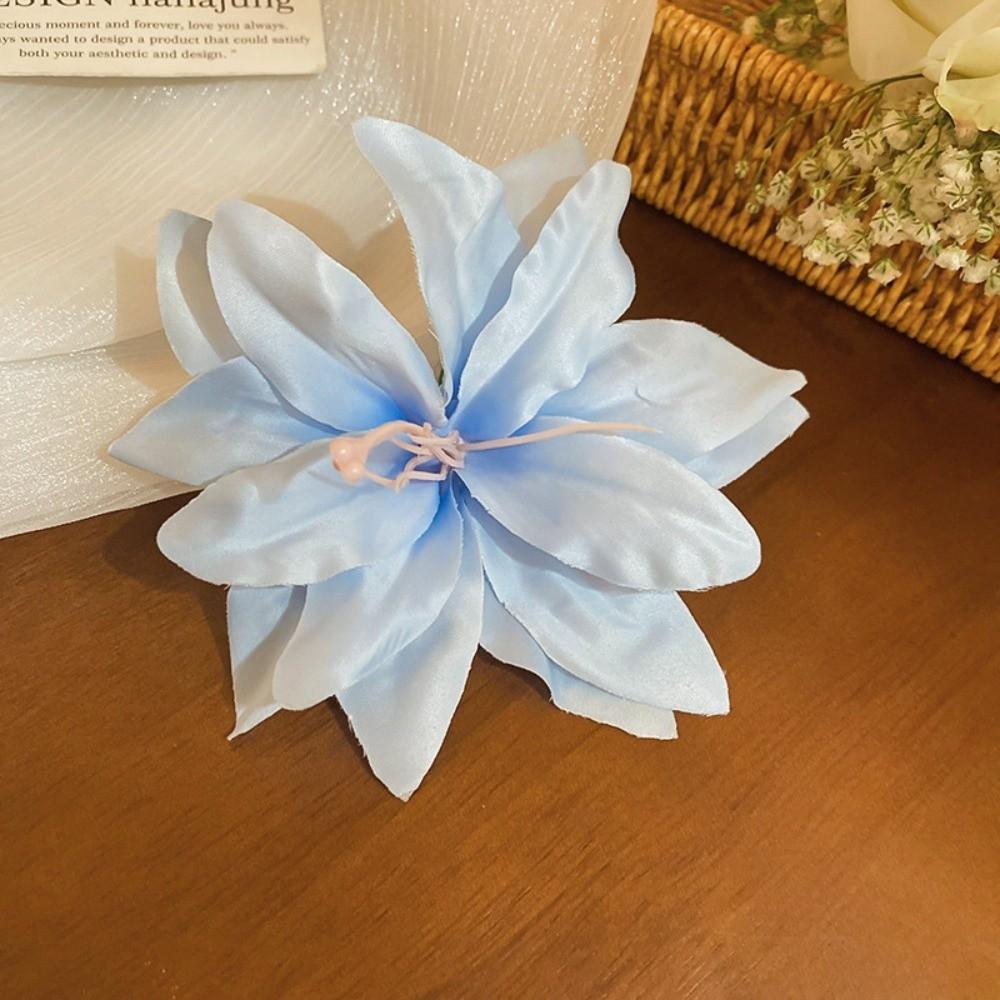 Long Tassel Sweet Petal Hair Clips Elegant Flower Duckbill Clip Women Use