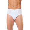 Мужские белые трусики из гребенного хлопка, 6 шт. в упаковке