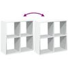 Room Divider Bookshelf White 69.5 x 29 x 69.5 cm Engineered Wood