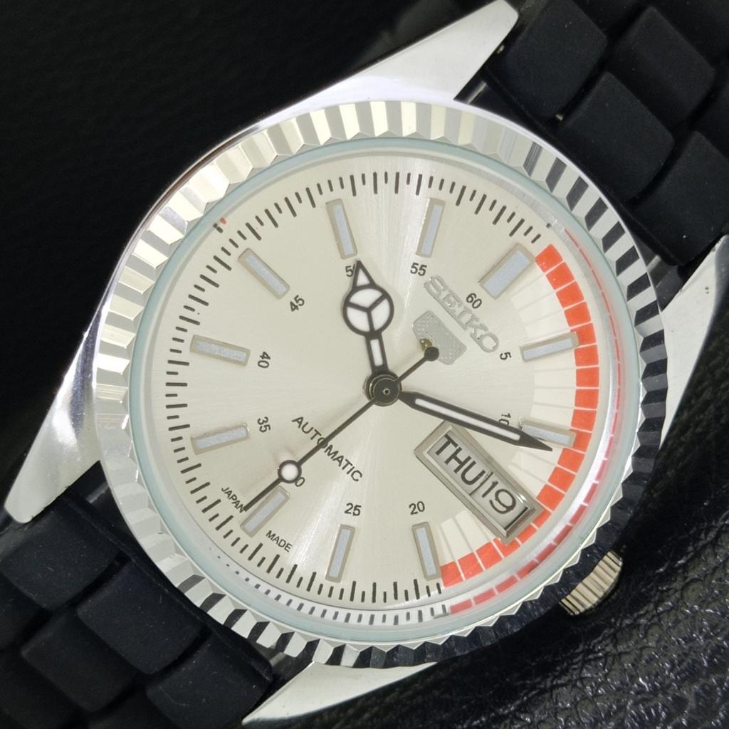 ВОССТАНОВЛЕННЫЕ МУЖСКИЕ СЕРЕБРИСТЫЕ ЧАСЫ SEIKO 5 AUTOMATIC 6309A VINTAGE JAPAN a440835-9