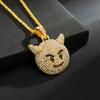 Hot Selling Little Devil Expression Pendant with Zircon Hip Hop Necklace Accessories