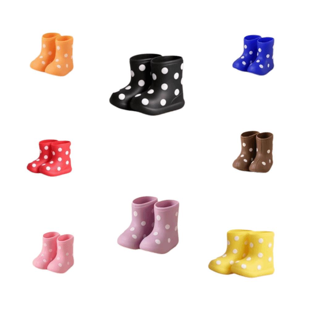 Polka Dot Pattern Doll Rain Boots Rain Protection Doll Footwear Fit Ob24, OB22, ICY, Pullip, Azone