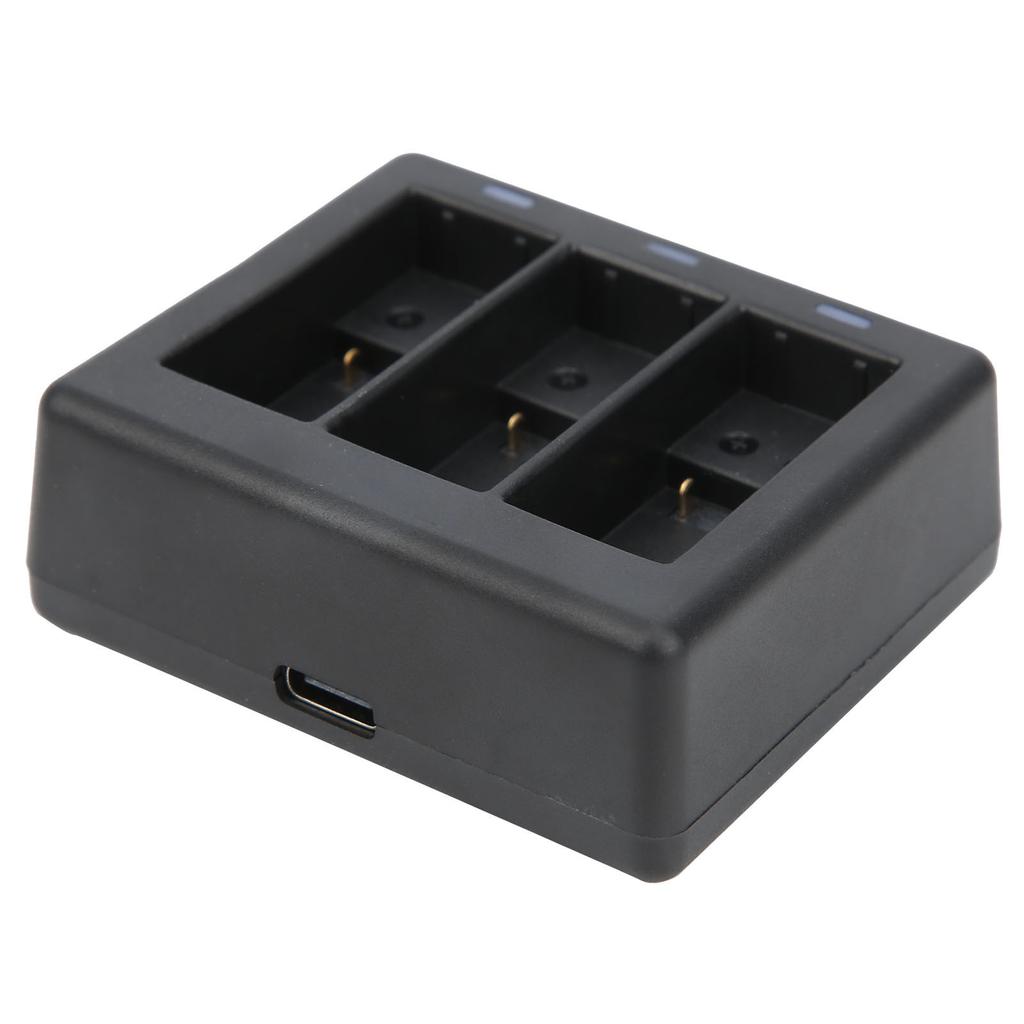 TELESIN 3-стороннее зарядное устройство со светодиодной подсветкой USB зарядный бокс для GoPro Hero 9