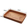 Hand-Woven Natural Rattan Storage Basket for Cosmetics and Desktop Organizing with a Retro High-End Feel