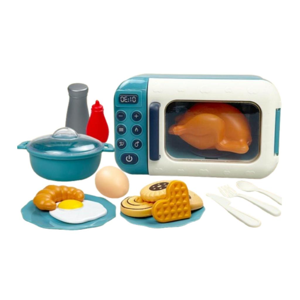 17Pcs Kids Pretend Play Microwave Cooking Utensils Set Interactive Kitchen Accessories Educational Learning Toy Birthday Gift
