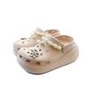 Crocs Galaxy Bead Chain EVA Sweet and Cute Decorative Buckle Hole Shoes Unisex Pink