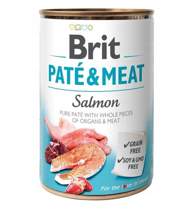 Brit Pate & Meat Salmon - Pasztet Z Łososiem 400G