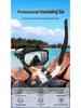 Snorkeling Set: Wide-View Mask & Semi-Dry Breathing Tube - Silicone Diving Goggles 2-Piece Kit