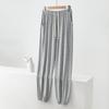 "Men's Summer Modal Ice Silk Thin Trousers: Large Size, Anti-Mosquito, Air-Conditioning Home Pajamas"
