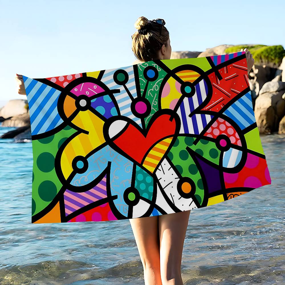 Britto Art Большие Микрофибровые Пляжные Полотенца Быстросохнущее Полотенце Песочные Пляжные Полотенца Полотенце для Бассейна Для Путешествий Пляж Бассейн Йога