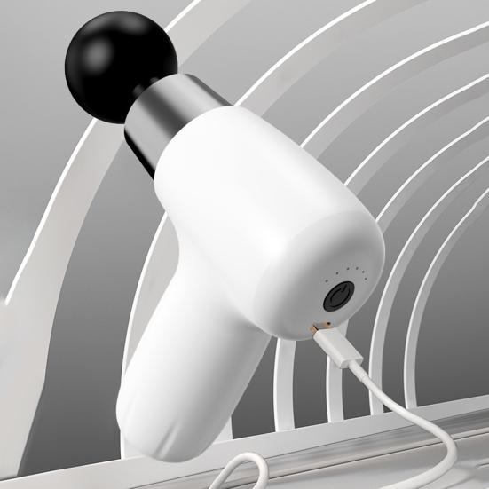 Мини перкуссионный массажер Портативный массажер для глубоких тканей 6 скоростей и 9 насадок Бесшумная работа Массажный инструмент для облегчения мышц