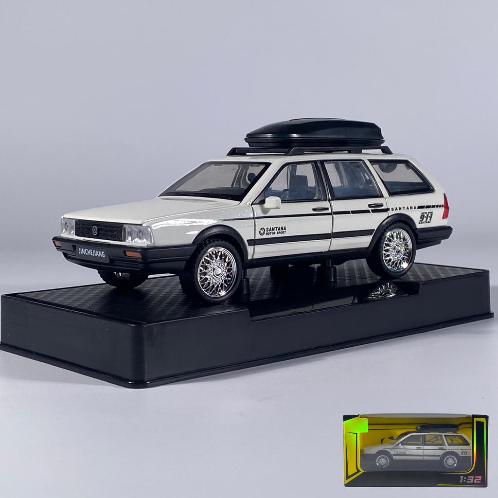 1/32 VolksWagenwerk Santana Wagon Литой металлический модельный автомобиль Миниатюрная модель автомобиля Украшения Коллекция для мальчиков Дисплей Подарок для друзей