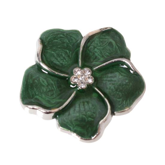 Small Storage Box Knobs Petal Cabinet Knob, Flower Drawer Pulls with Rhinestone Center, Zinc Decorative Metal Alloy Floral Dresser for Bedroom