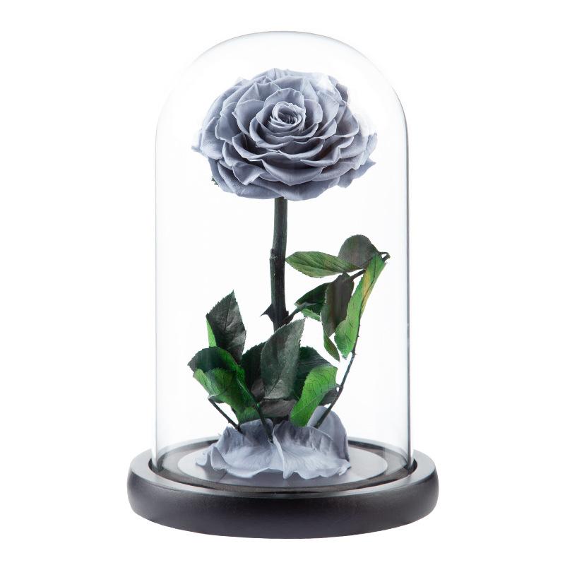 Eternal Flower Rose Finished Glass Cover Gift Box Little Prince Mother's Day Gift Eternal Flower
