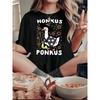 European sizes Honkus Ponkus Goose Graphic Print T-Shirt for Women, Casual Crew Neck