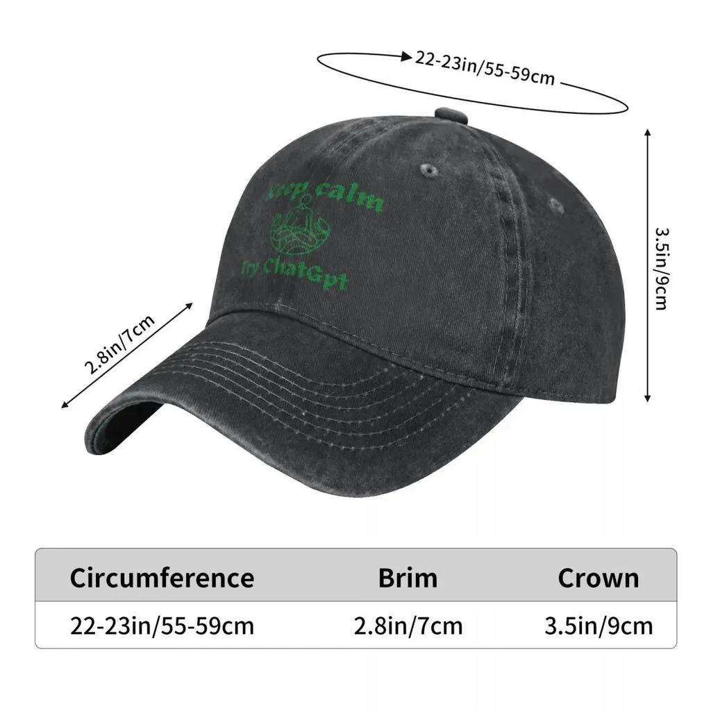 Стираная мужская бейсболка Keep Calm Yoga Trucker Snapback Ковбойские кепки Dad Hat ChatGPT Golf Hats