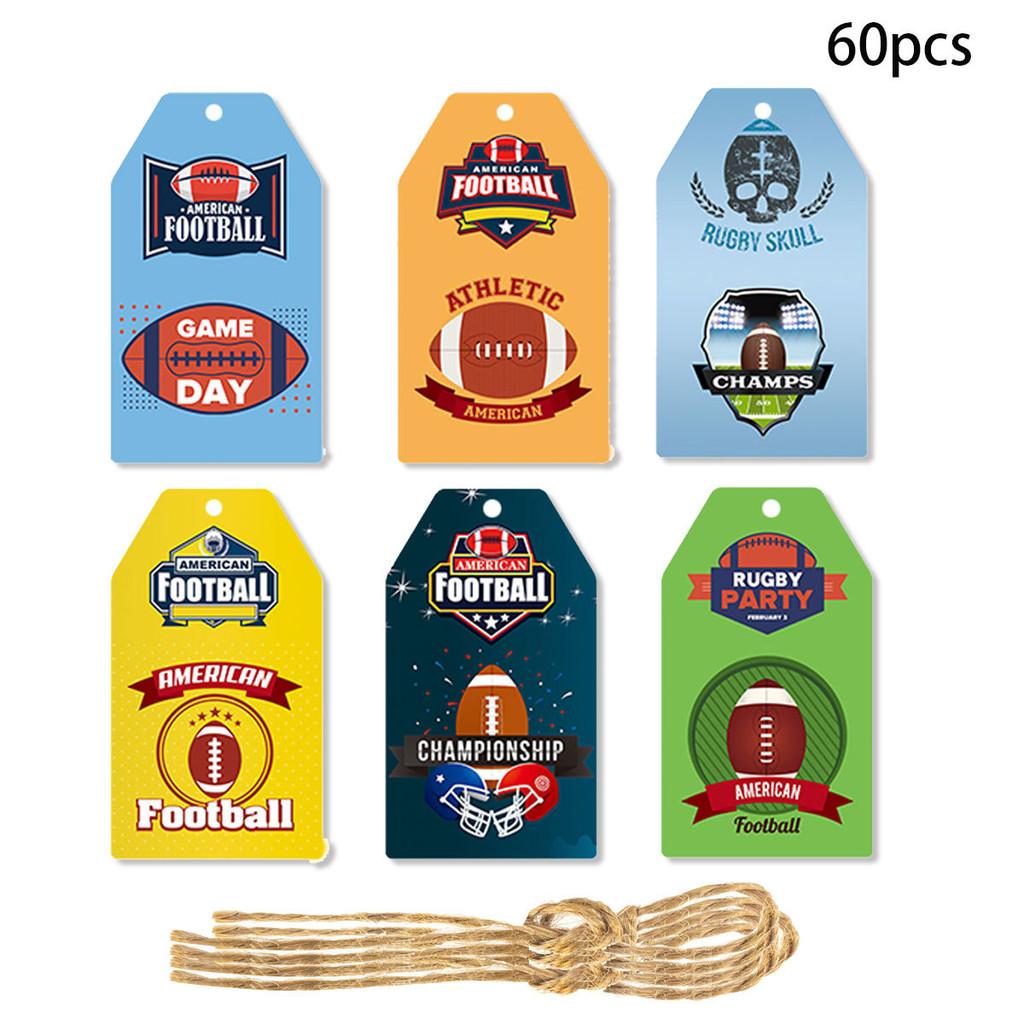 Бумажные Тематические Регби Бирки для Подвешивания Украшения для Вечеринки для Оформления Мероприятия
