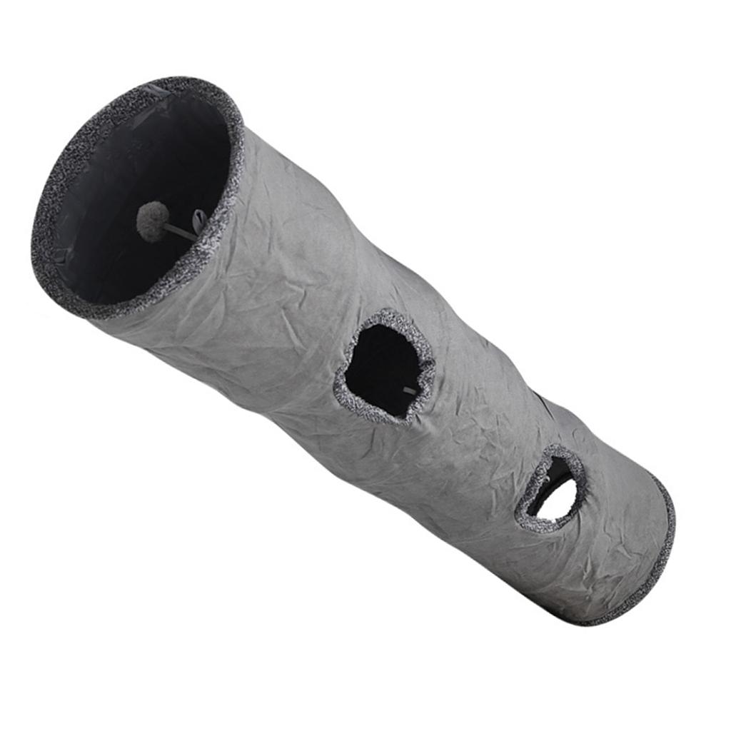 Складная игрушка-туннель для кошек с подвесной игрушкой Playtube Crinkle Plush Складной туннель для домашнего котенка кролика