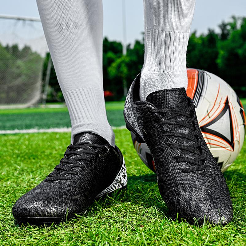Мужские низкие футбольные бутсы большого размера с длинными шипами, нескользящие, износостойкие, TPR, искусственный газон, детские футбольные бутсы с длинными шипами