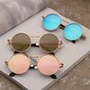 Vintage Men Sunglasses Women Retro Punk Round Metal Frame Colorful Lens Sun Glasses Fashion Eyewear Mujer