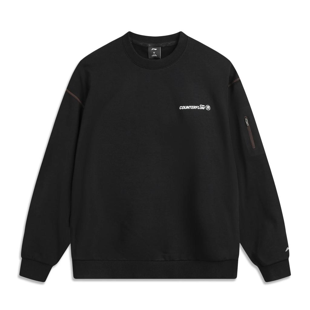 Свитшот унисекс Li Ning Outdoor Series свободного кроя с круглым вырезом AWDW439-1
