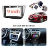 9inch Face Frame For Seat Leon 2005-2012 2 Din Car Radio GPS Stereo Center Control Dashboard Fascia Stereo Panel Dash Kit