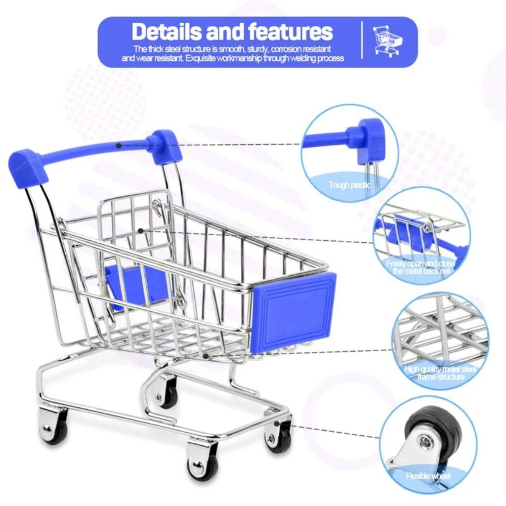 Toys Storage Mini Shopping Cart Home Decoration Desktop Model Creative Children's Toy Trolley