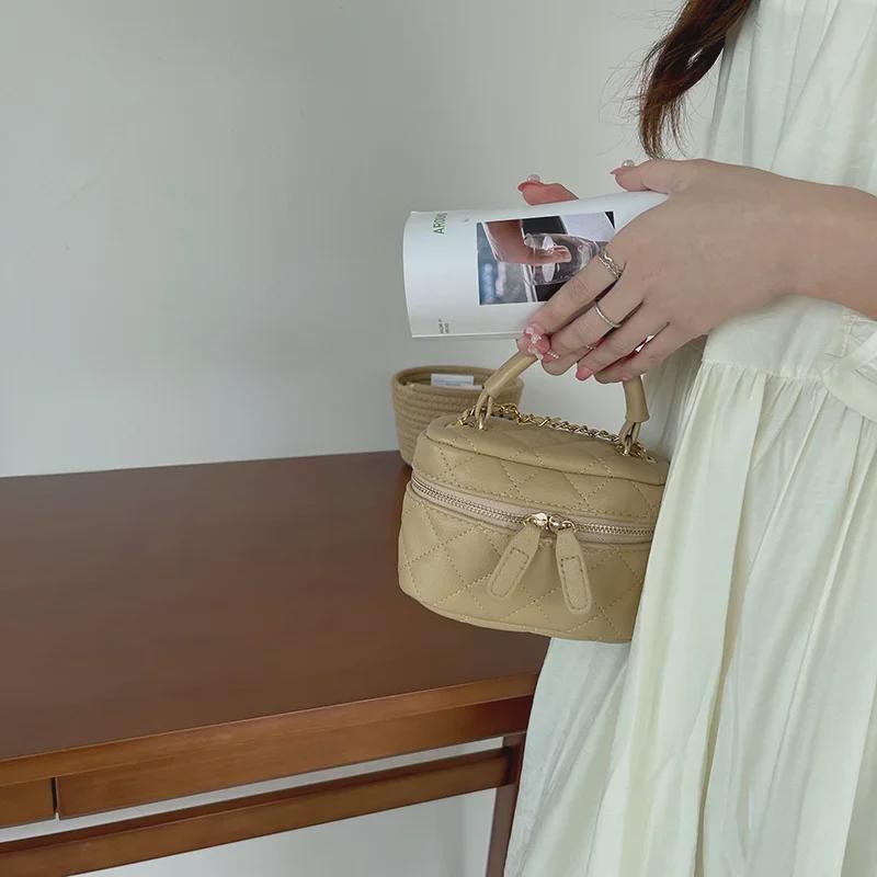 2025 Модная женская летняя сумка-ведро с бриллиантовой цепочкой - Универсальная сумка-мессенджер через плечо