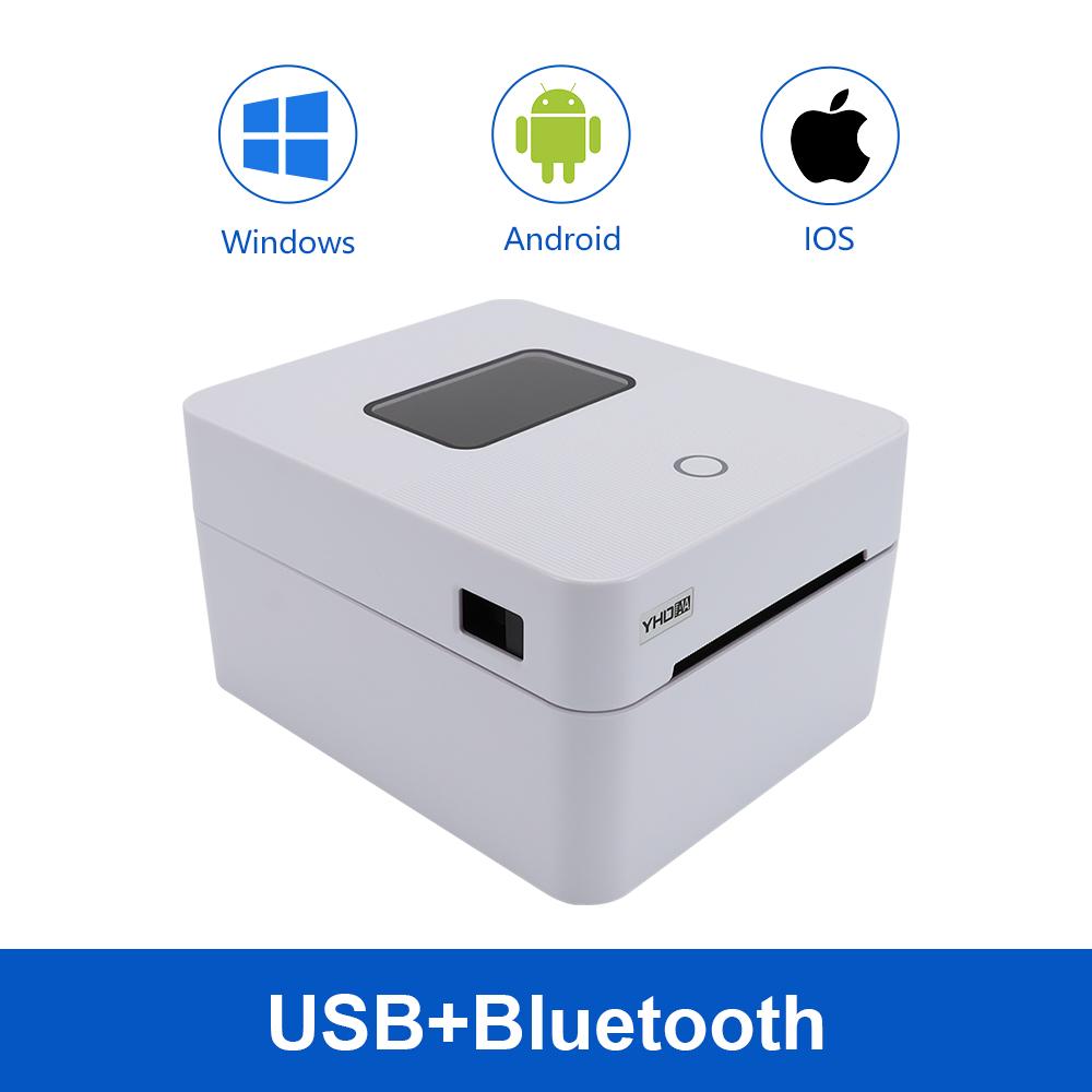 YHDAA 4 Inch Thermal Shipping Label Printer, Support Receipt Printing Waybill Printer 4x6, USB/WIFI/BT Connection Optional
