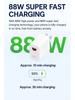 Сверхбыстрое зарядное устройство 88 Вт с двумя портами USB-A+C и набором кабелей Type-C 6A