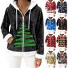 Women's Casual Fashion Long-Sleeved Zip-Up Fleece Hooded Cardigan