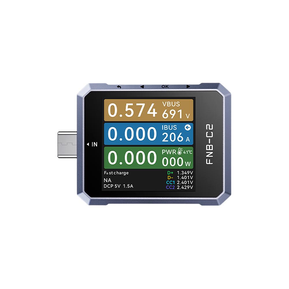 FNB-C2 Multi-functional USB Tester Current Voltage Power Meter Supporting PD3.1 Protocol Fast Charging Protocol Tester