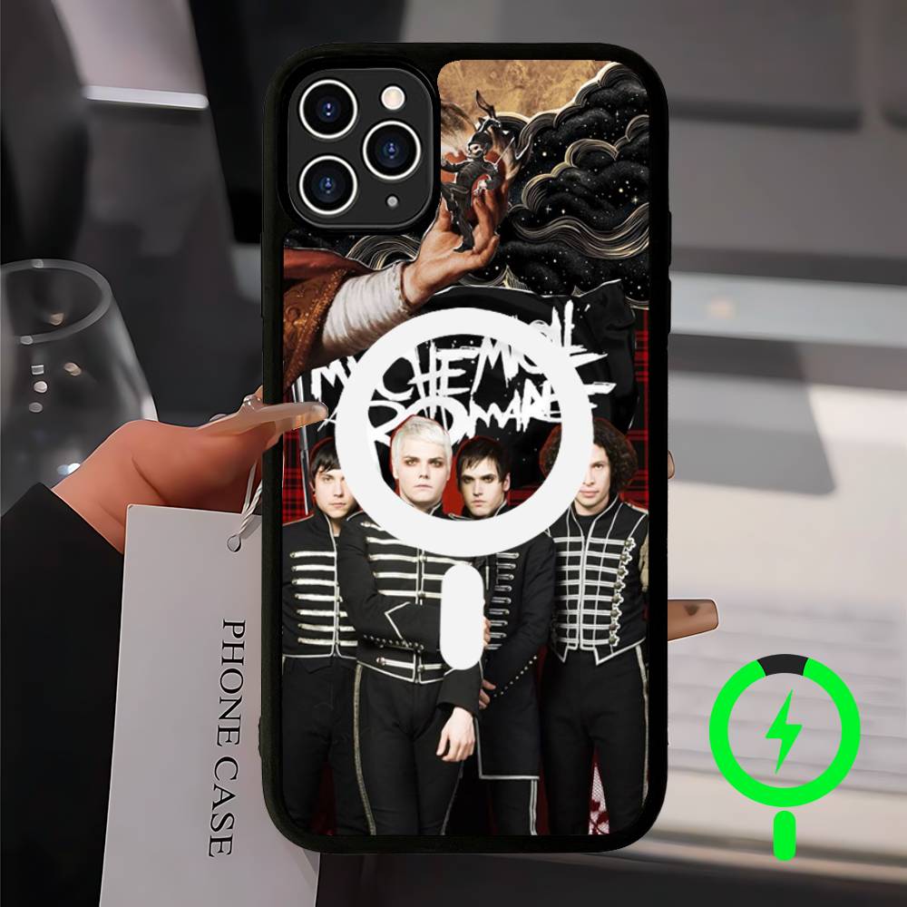 My Chemical Romance Rock Band Magnetic Case For IPhone 17 16 14 13 12 11 15 Pro Max Plus Wireless Charge Phone Cover