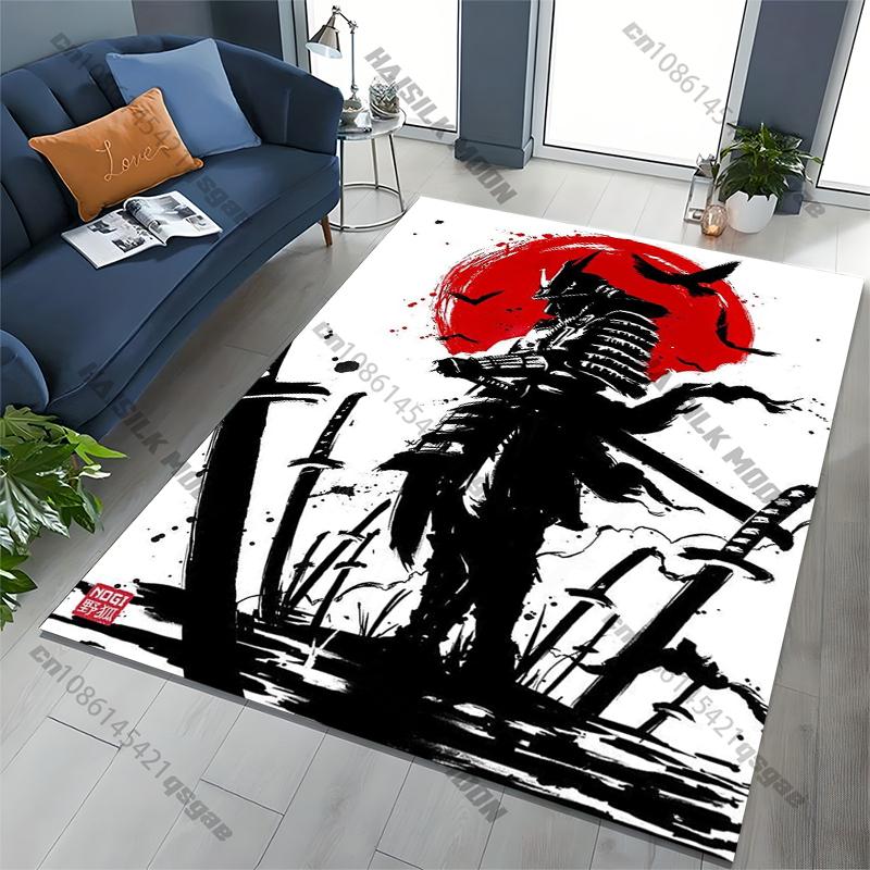 Японский ковер Samurai Spirits, ковер для дома, гостиной, спальни, дивана, придверный коврик, кухонный декор, нескользящий коврик для пола