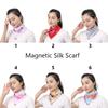 New Magnetic Snap Small Gold Ball Silk Scarf Square Scarf Chiffon Lazy Scarf Spring And Summer