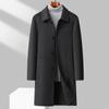 Autumn and Winter Wool Double-sided Woolen Coat Men's Pure Handmade Long Thickened Lapel Coat Plus Size Men's Clothing