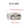 PC4 M10 Male Straight Pneumatic Tube Push Fitting Connector for CR 10 Series   Ender 3 Bowden Extruder 3D Printer, 1pcs