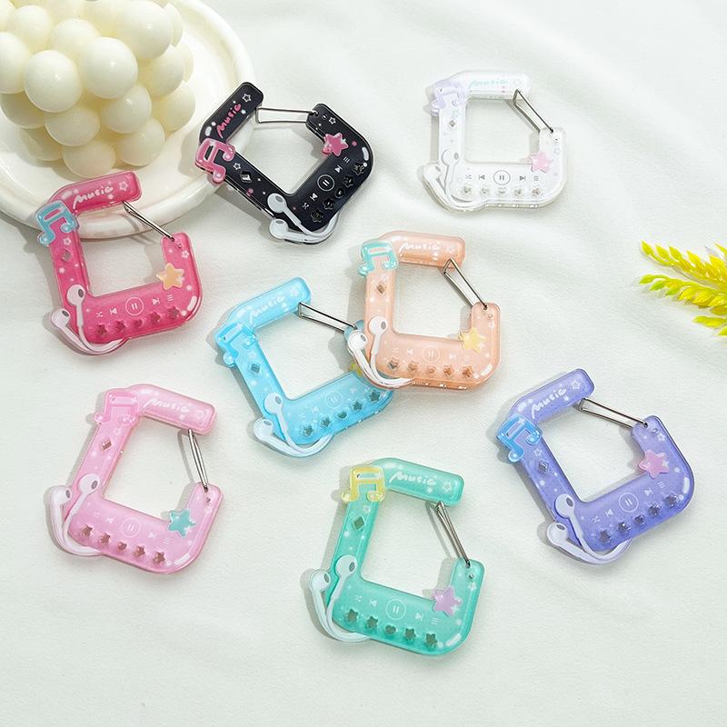 Cute Acrylic Charm Carabiner Climbing Buckle High Aesthetic Value Bag Pendant Creative Gift Keychain Backpack Handbook Decor