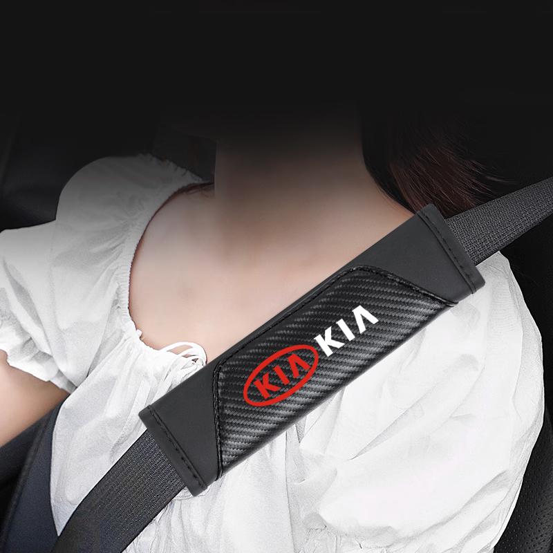 2pcs Car Seat Belt Cover Leather Shoulder Pad Accessories For Kia KN GT-Line Sportage Ceed Rio Picanto Sorento Soul Cerato Venga gbnkr30