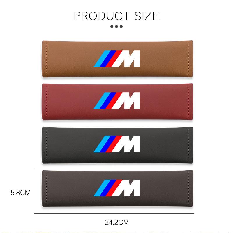 WKRA1 Leather Car Seat Belt Protection Shoulder Pad Cover For BMW M Performance E46 E90 F10 F30 X3 F20 E46 E60 E70 E39 E36