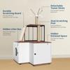 Modern Cat Tree with Litter Box Enclosure, Hammock, Sisal Scratching Posts and Plush Perch