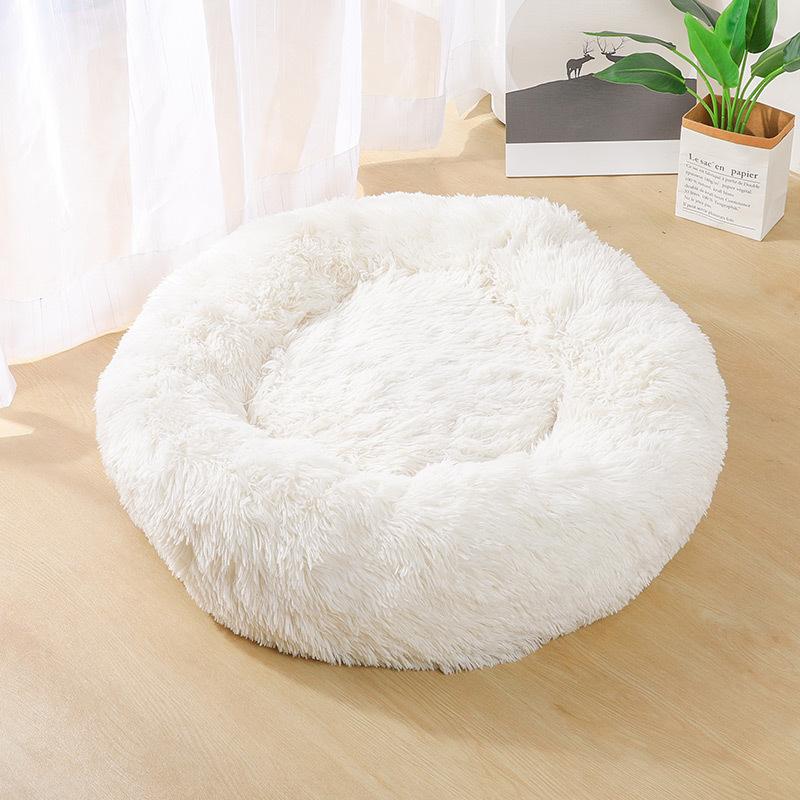 Зимний утолщенный теплый наполнитель для кошачьего туалета Мягкий круглый наполнитель для кошачьего туалета Плюшевый коврик для домашних животных